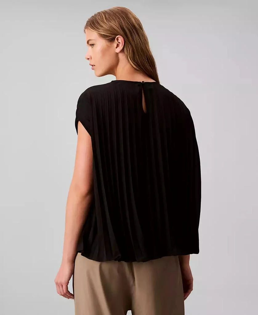 Calvin Klein Women
s Pleated Short Sleeve Top 4