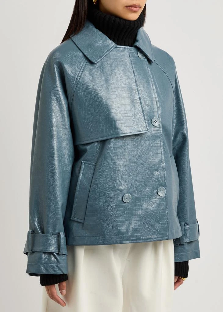 JAKKE Winnie faux leather short trench coat 1