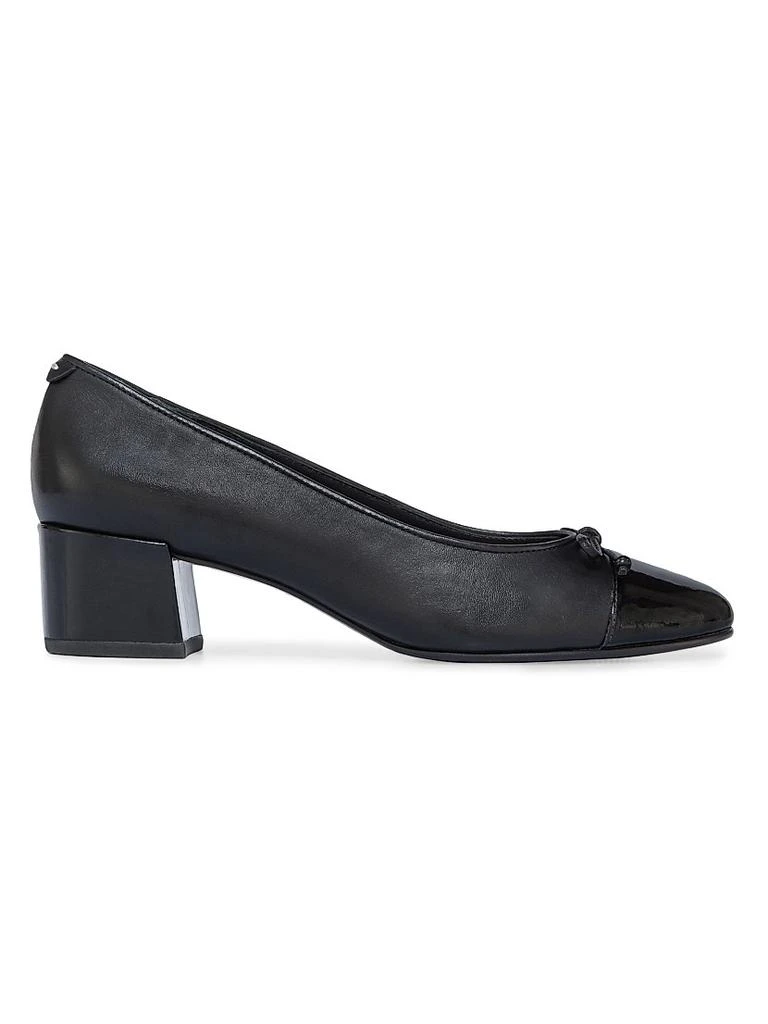 Bernardo Marisol Leather Cap Toe Pumps 1