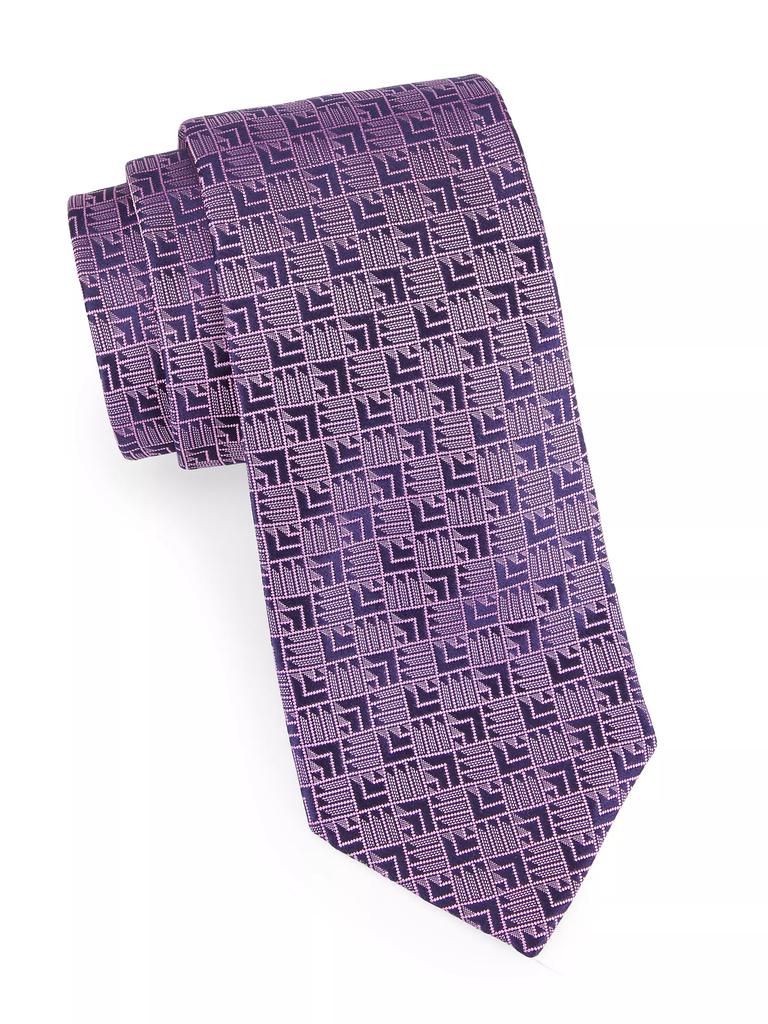Charvet Cube Print Silk Tie