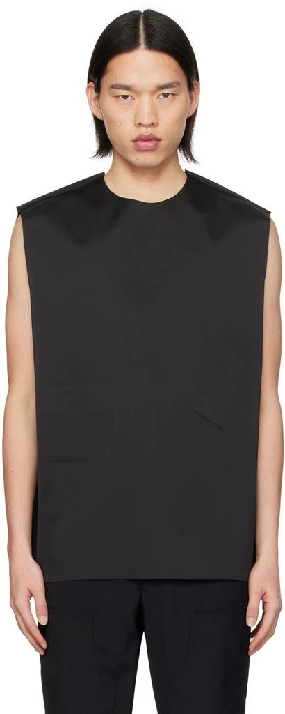 We11done Black Pocket Embossed Tank Top 1