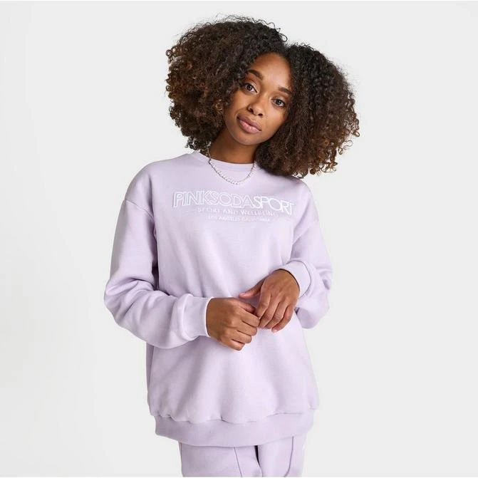 SUPPLY & DEMAND Women's Pink Soda Sport Fuse Crewneck Sweatshirt 1