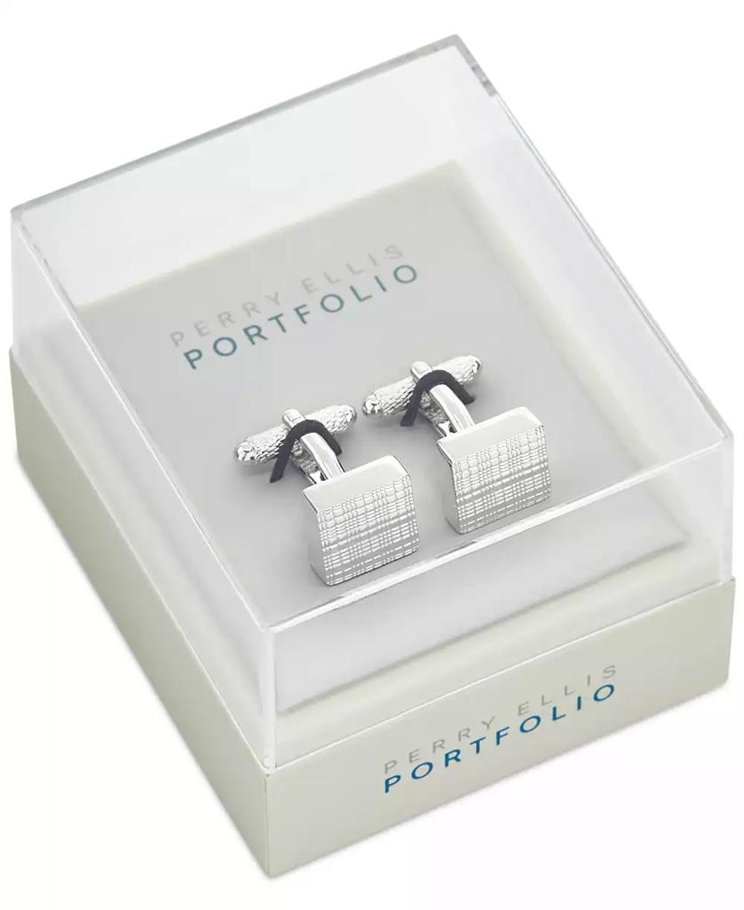 Perry Ellis Men
s Plaid Cufflinks