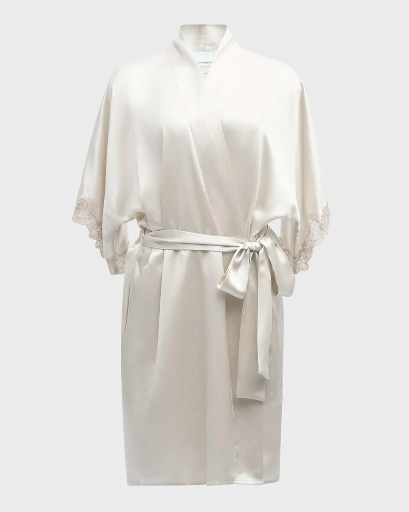 Christine Lingerie Bijoux Short Silk Robe 1