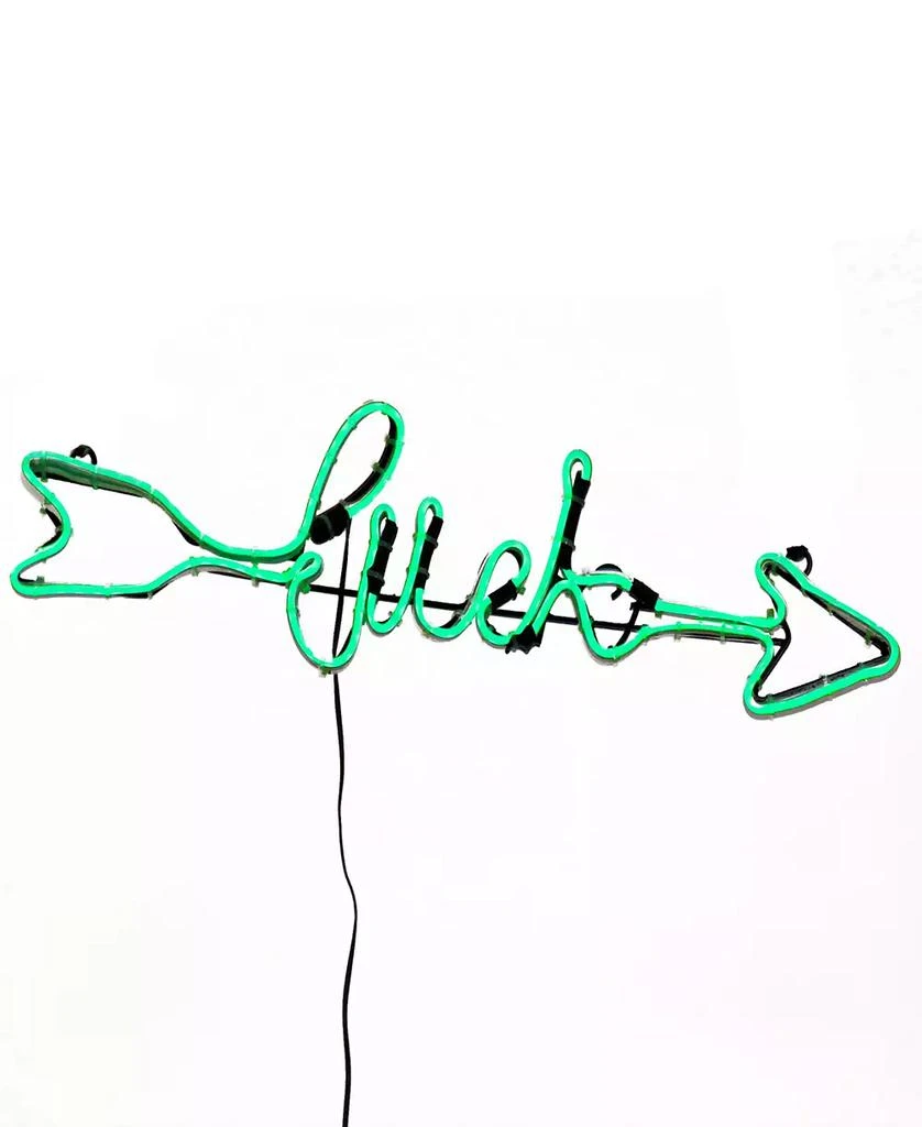 National Tree Company 20" Neon Style "Luck" Decoration 1