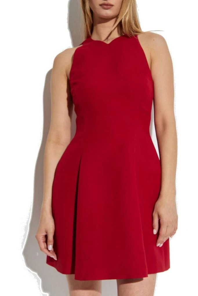 fitted lace wedding dress Red Vintage Versace Print Mini Dress
