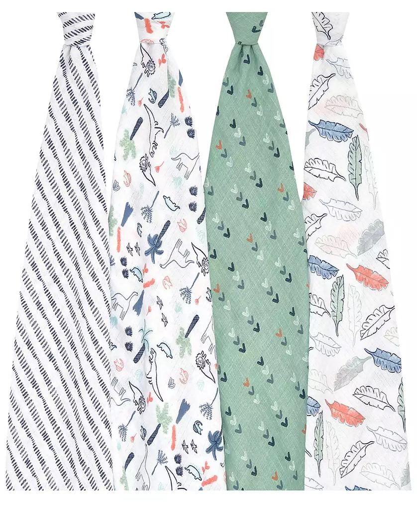 aden + anais Baby Boys Printed Muslin Swaddles, Pack of 4