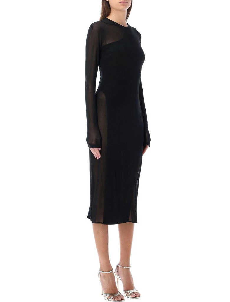 Tom Ford Tom Ford Semi-Sheer Asymmetric Midi Dress 3