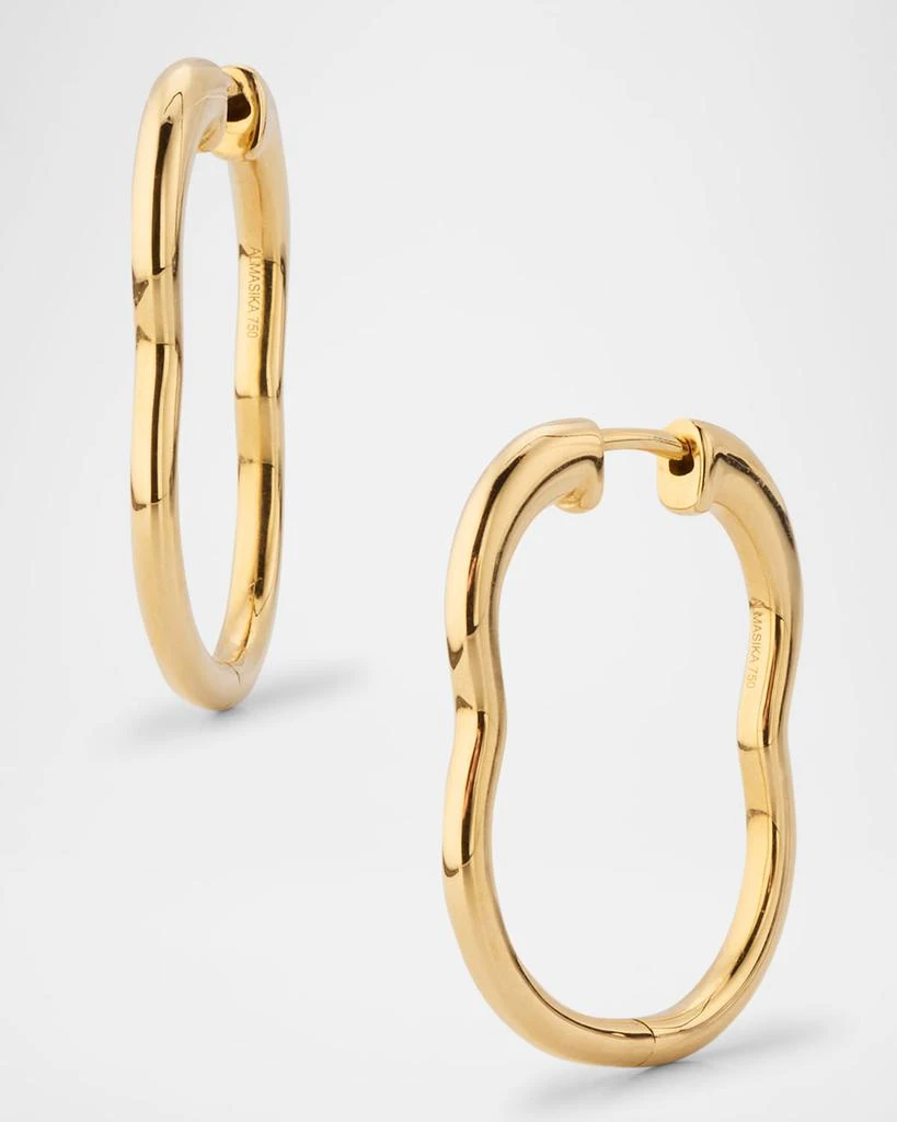 ALMASIKA 18K Yellow Gold Berceau Hoop Earrings 3