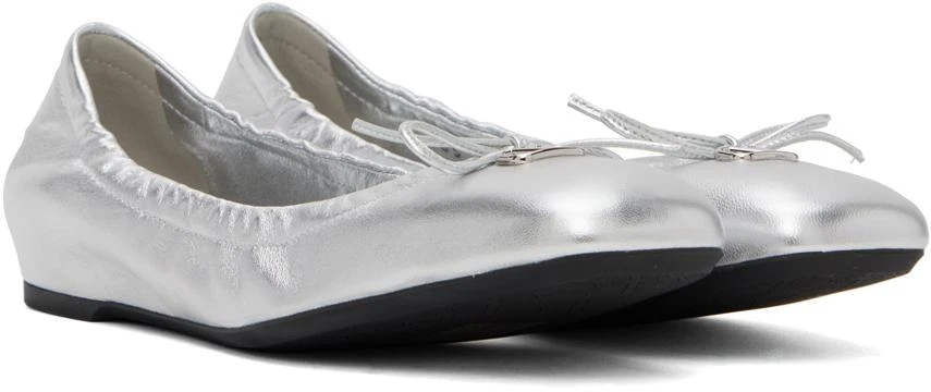Valentino Silver VLogo Signature Ballerina Flats 4