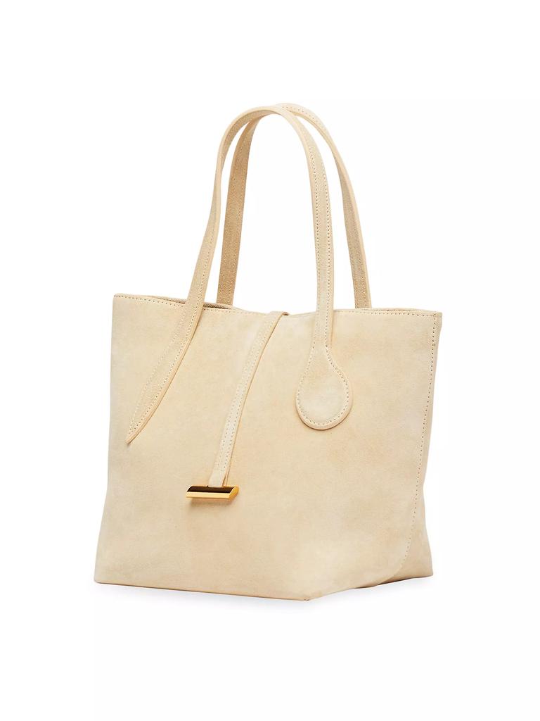 Little Liffner Sprout Mini Suede Top Handle Bag