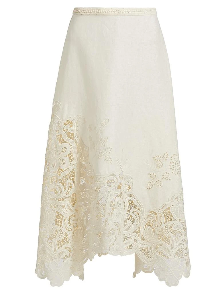 Ulla Johnson Rae Floral Lace Midi-Skirt 1