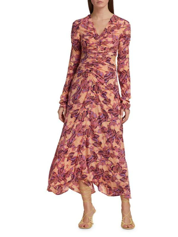 A.L.C. Mona Ruched Midi Dress 1