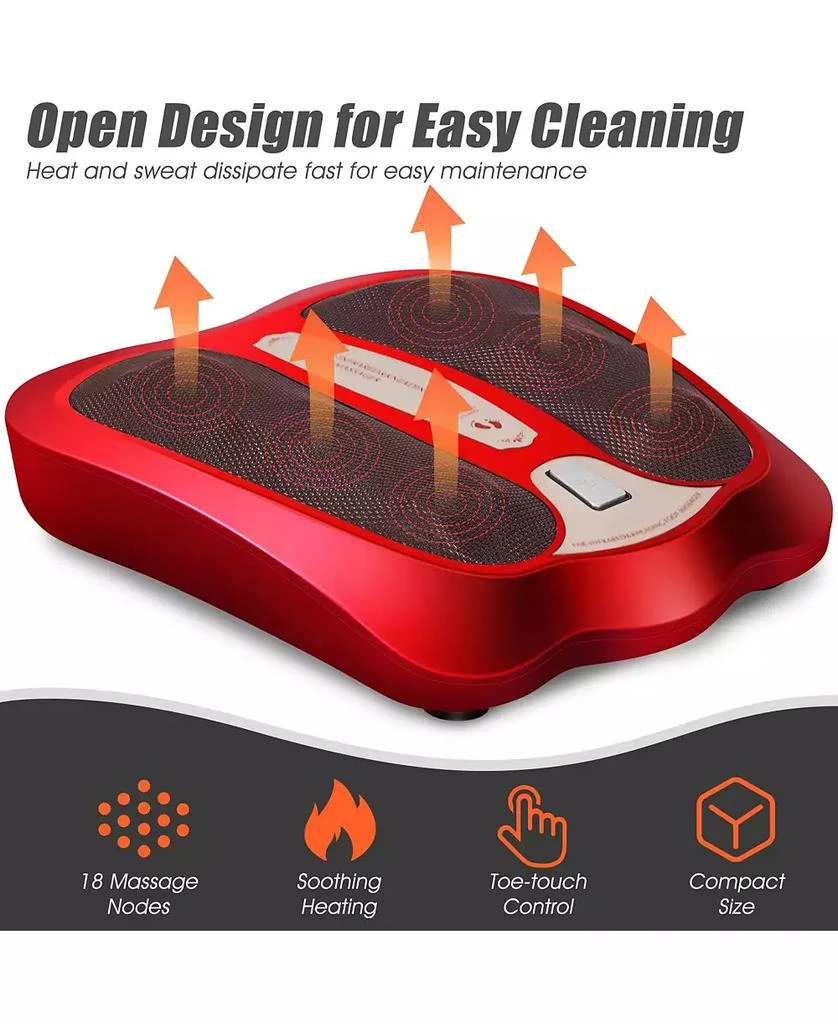 SUGIFT Shiatsu Heated Electric Kneading Foot and Back Massager-Red 5