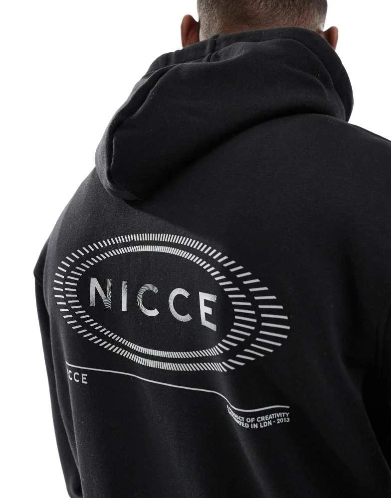 NICCE Nicce back print logo hoodie in black 3