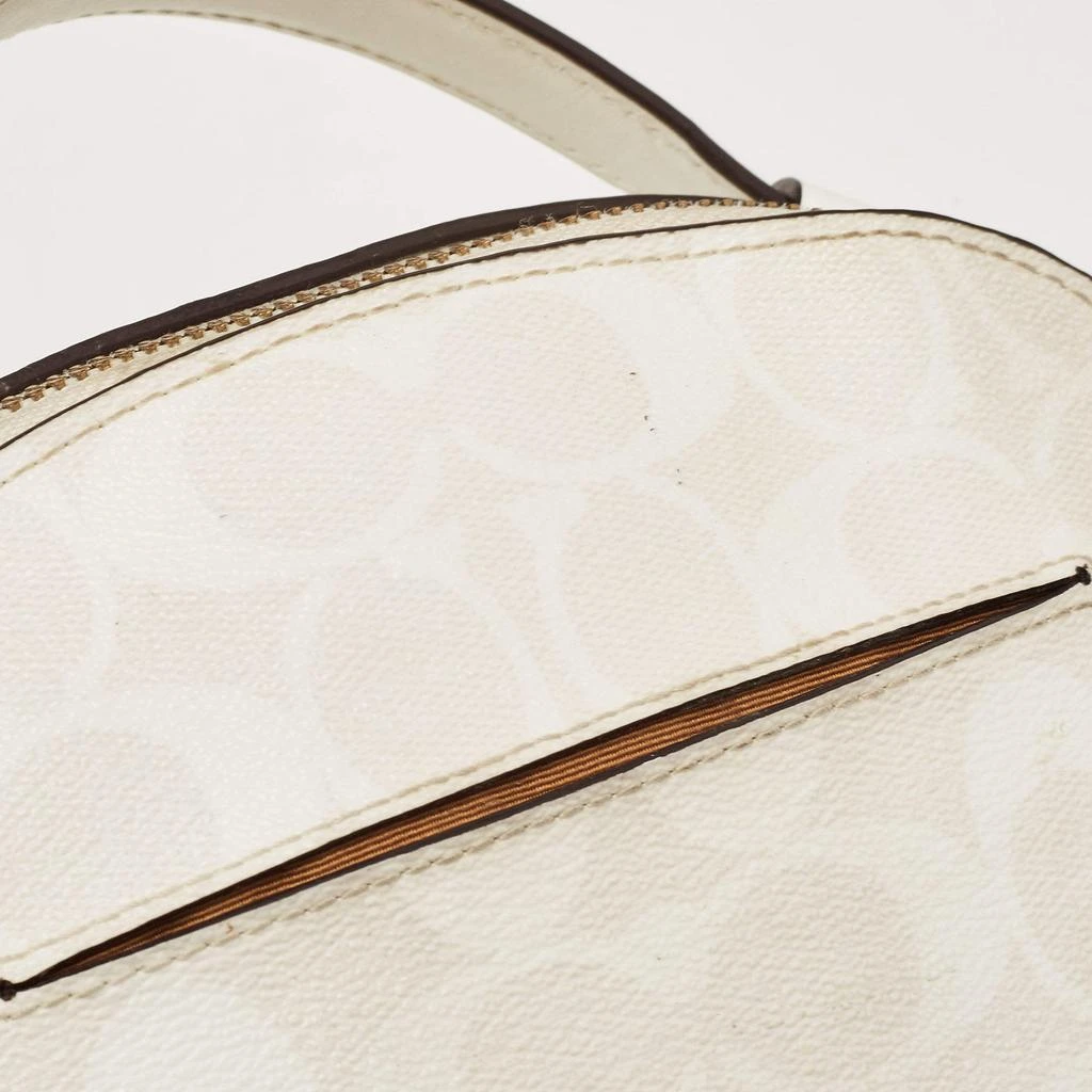 Coach Coach Off White Signature Coated Canvas Serena Satchel 6