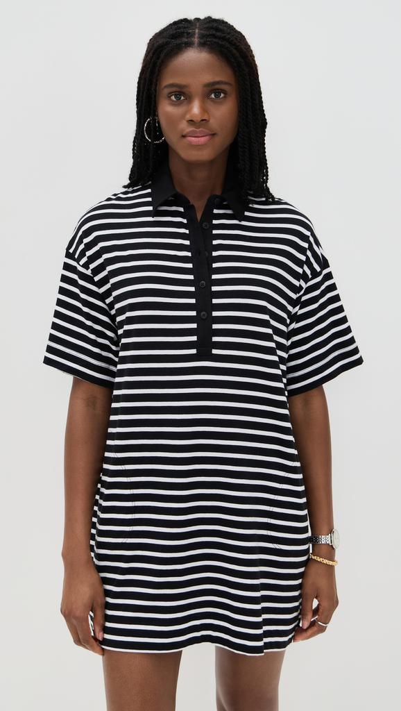 ATM Anthony Thomas Melillo Stripe Classic Short Sleeve Polo Dress