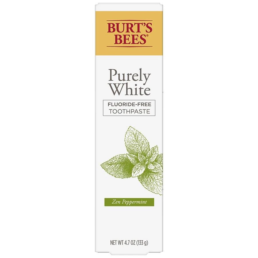 Burt's Bees Toothpaste, Natural Flavor, Fluoride-Free, Purely White Zen Peppermint 1