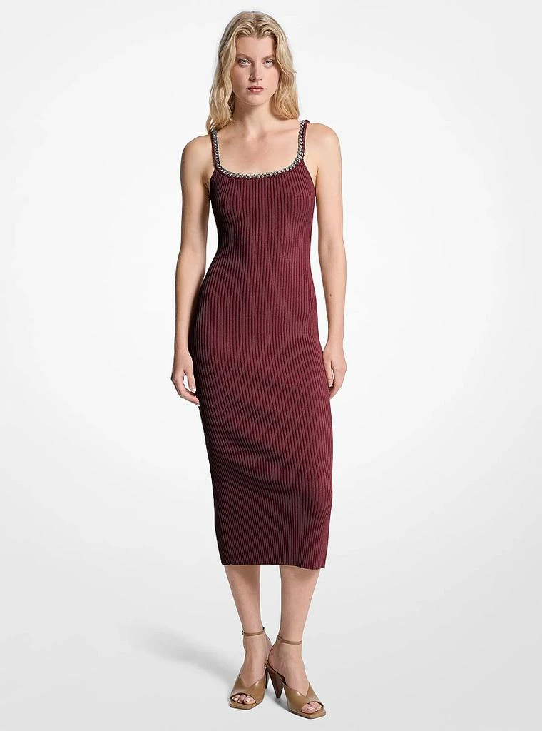 hand knitting dress Sleeveless Bodycon Mia Merino Wool Hand-Knit Mini Dress Striped Design main image 0