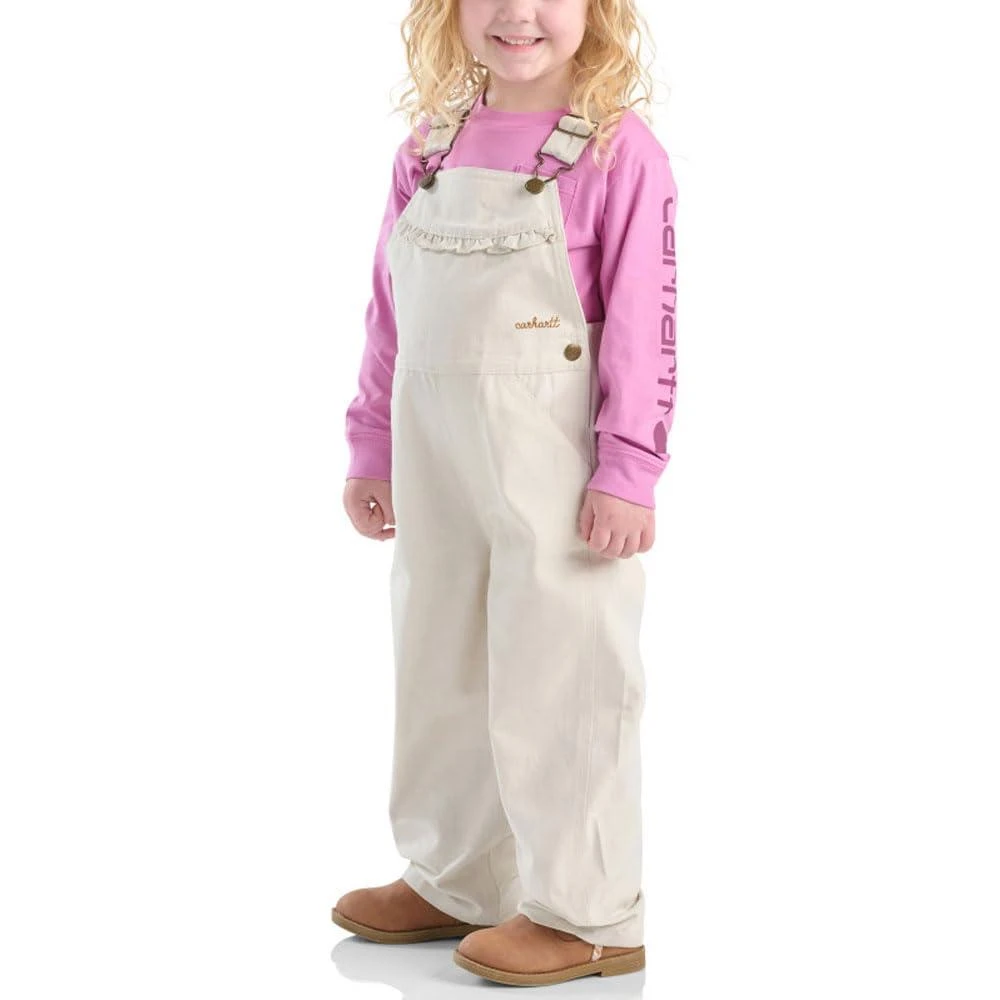 Carhartt Carhartt Kid's CM9757 Canvas Ruffle Front Overall - Girls