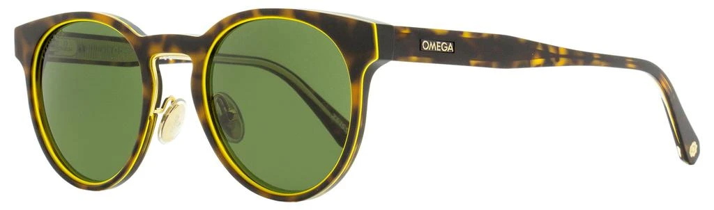 Omega Omega Unisex Round Sunglasses OM0020H 52N Havana/Yellow 52mm 1