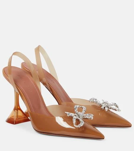 Amina Muaddi Rosie 95 PVC slingback pumps 1