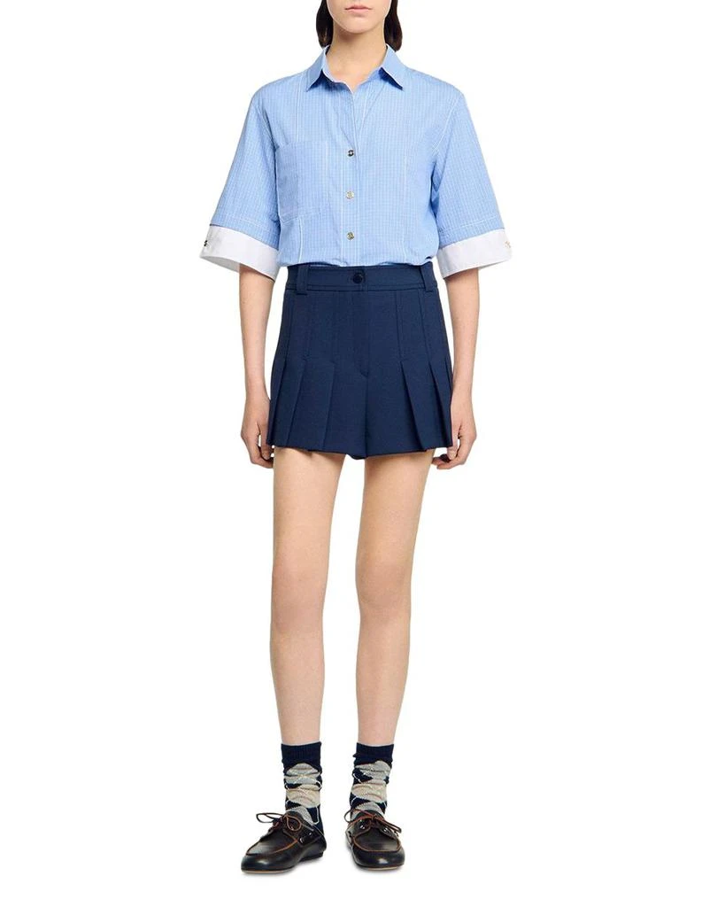 Sandro Tailored Pleated Shorts 2