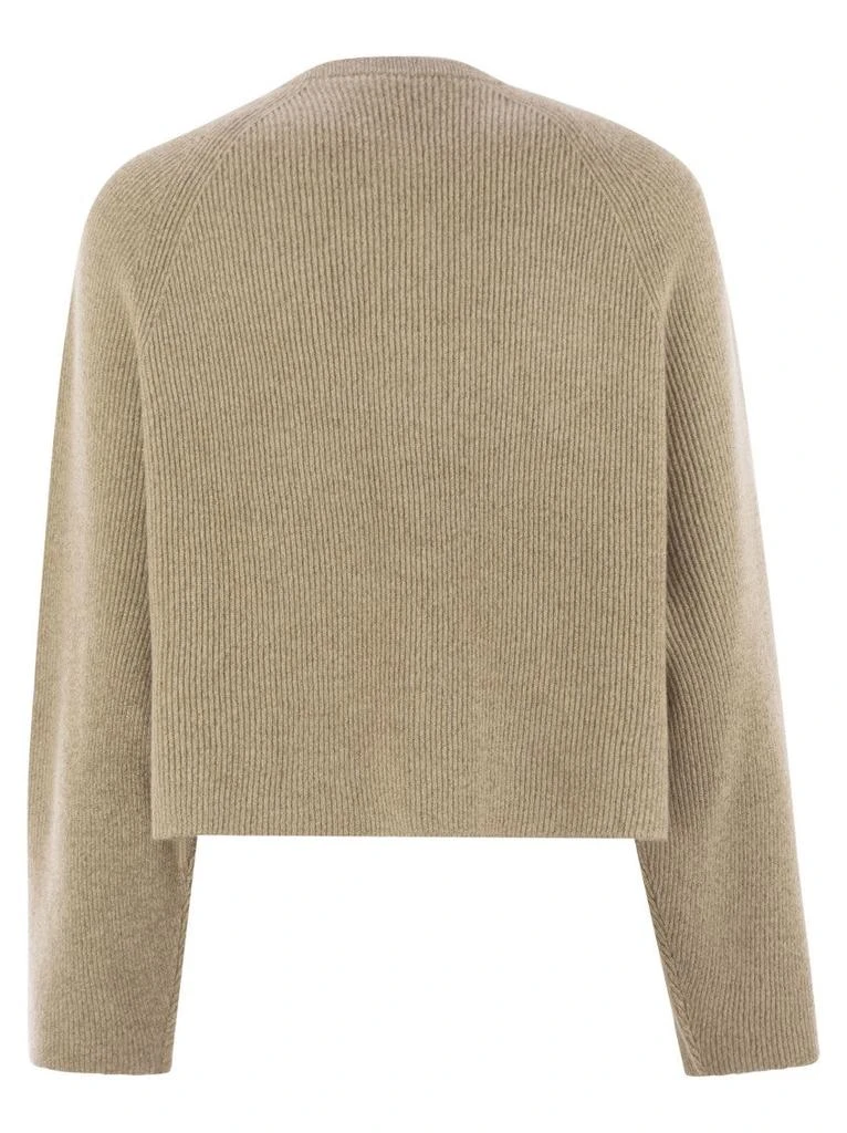 Fabiana Filippi English Knit Cardigan In Platinum And Lurex 2