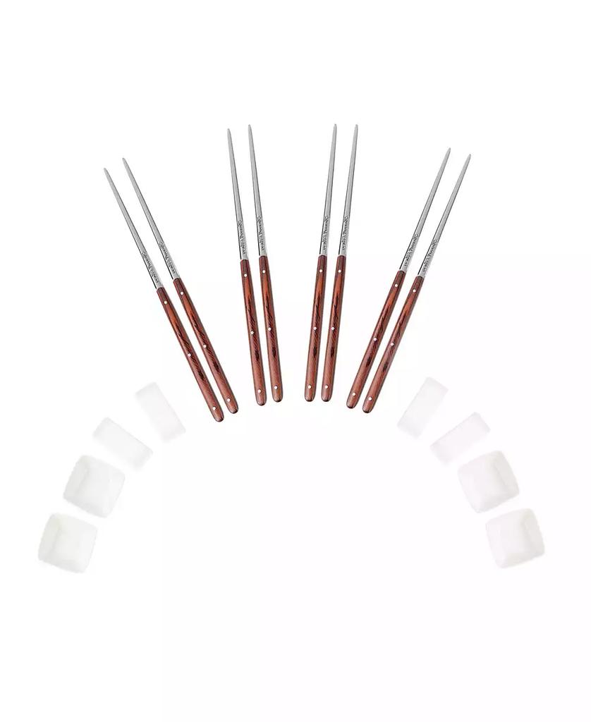 French Home Pakkawood Chopsticks, Ceramic Rests and Sauce Bowls, Set of 4 Pairs