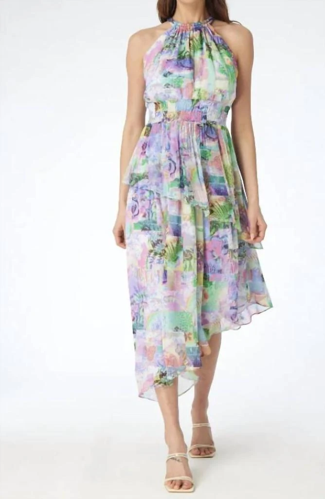 conditions apply stripe halter midi dress Mackenna Navy Cotton Stripe Halter Smock Back Maxi Dress