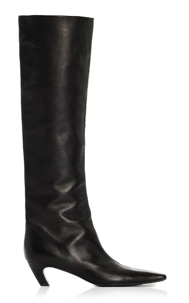 Khaite Khaite - Davis Knee High Leather Boots  - Black - IT 39 - Moda Operandi 1