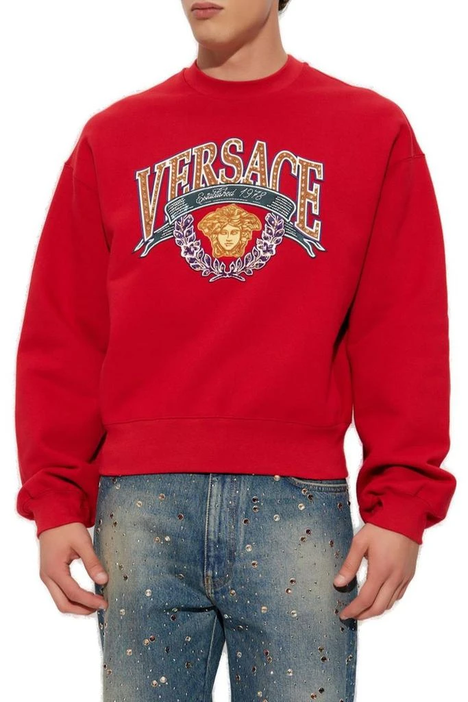 Versace Versace Logo-Embellished Crewneck Sweatshirt 2