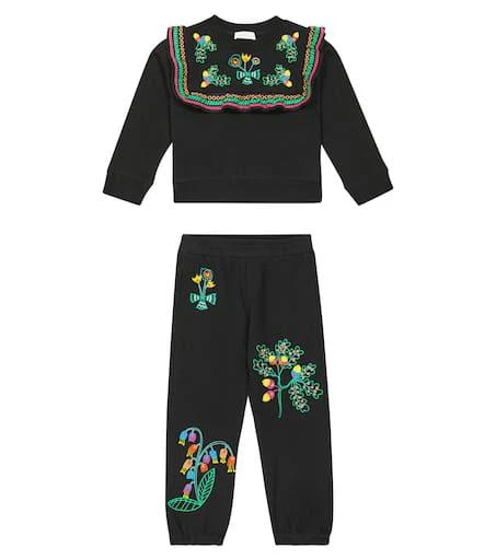 Stella McCartney Embroidered sweatshirt and sweatpants set 1