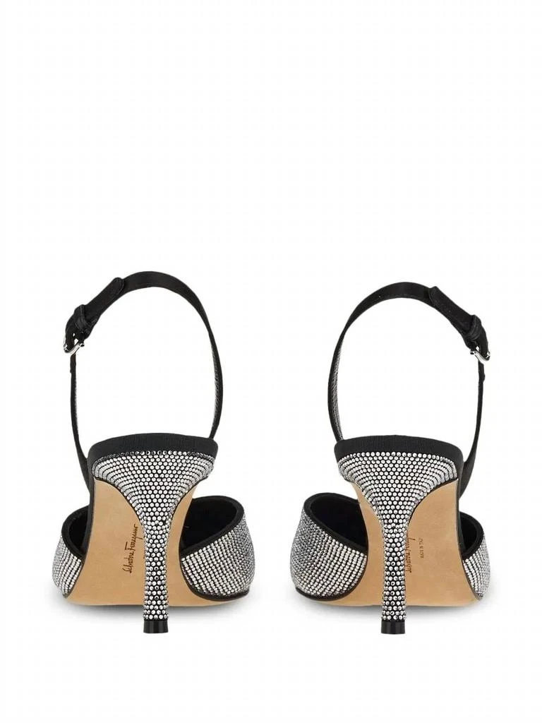 Salvatore Ferragamo Women
s Crystal Embellished Slingback Pumps In Black 3