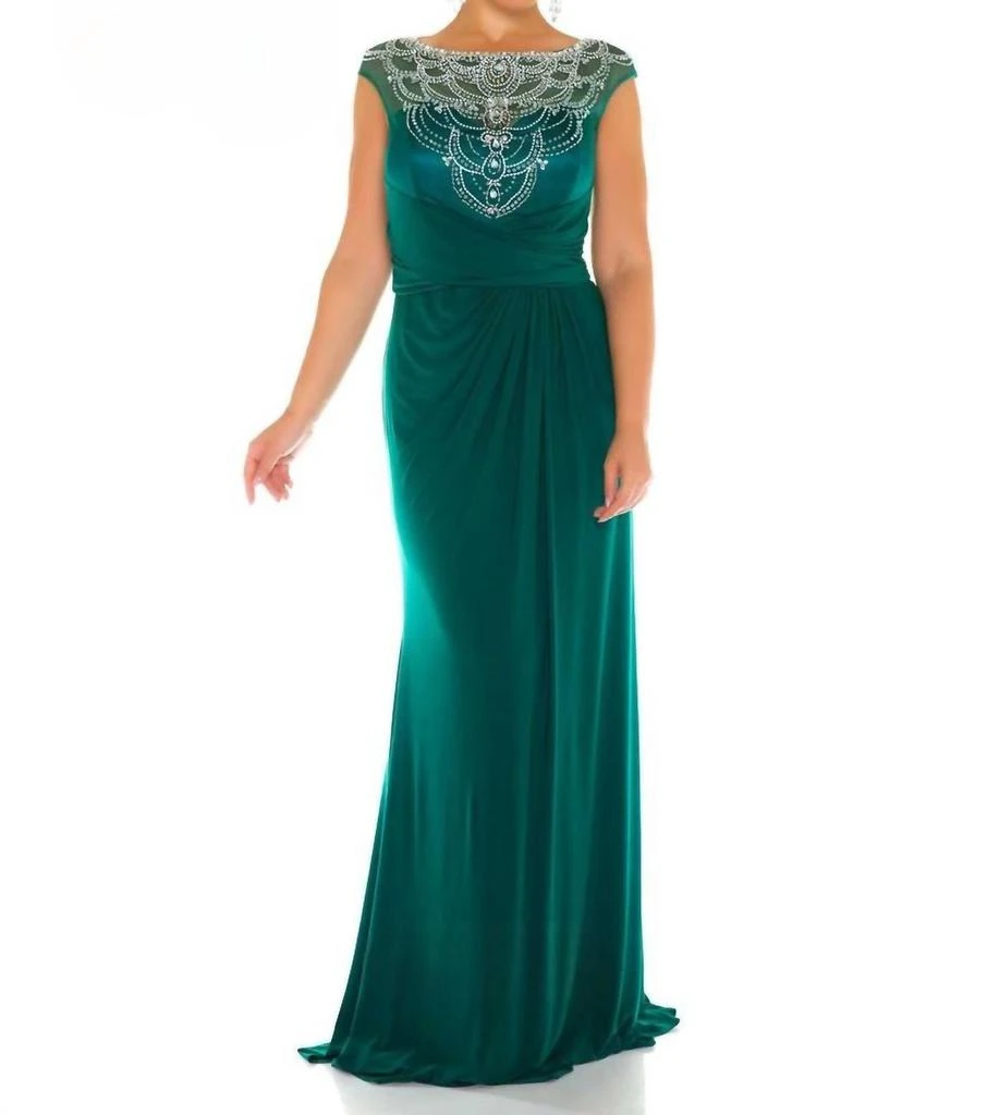 emerald green gatsby dress Long Formal Dress 5223 by Mac Duggal