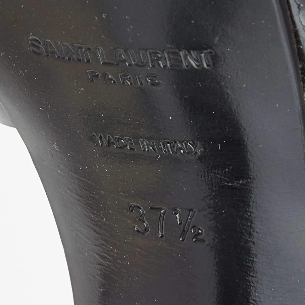 Yves Saint Laurent Saint Laurent Black Patent Tribute Ankle Sandals Size 37.5 9