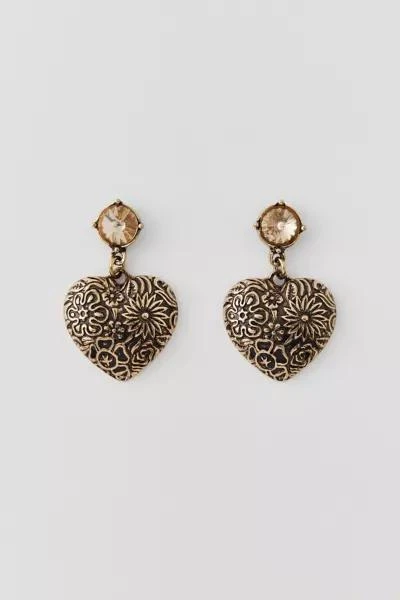 Urban Outfitters Etched Heart Earring 2