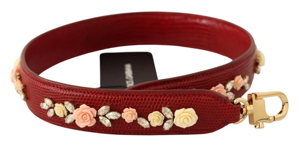 Dolce 
Gabbana Floral Crystals Exotic Shoulder Strap Bag Women
s Accessory