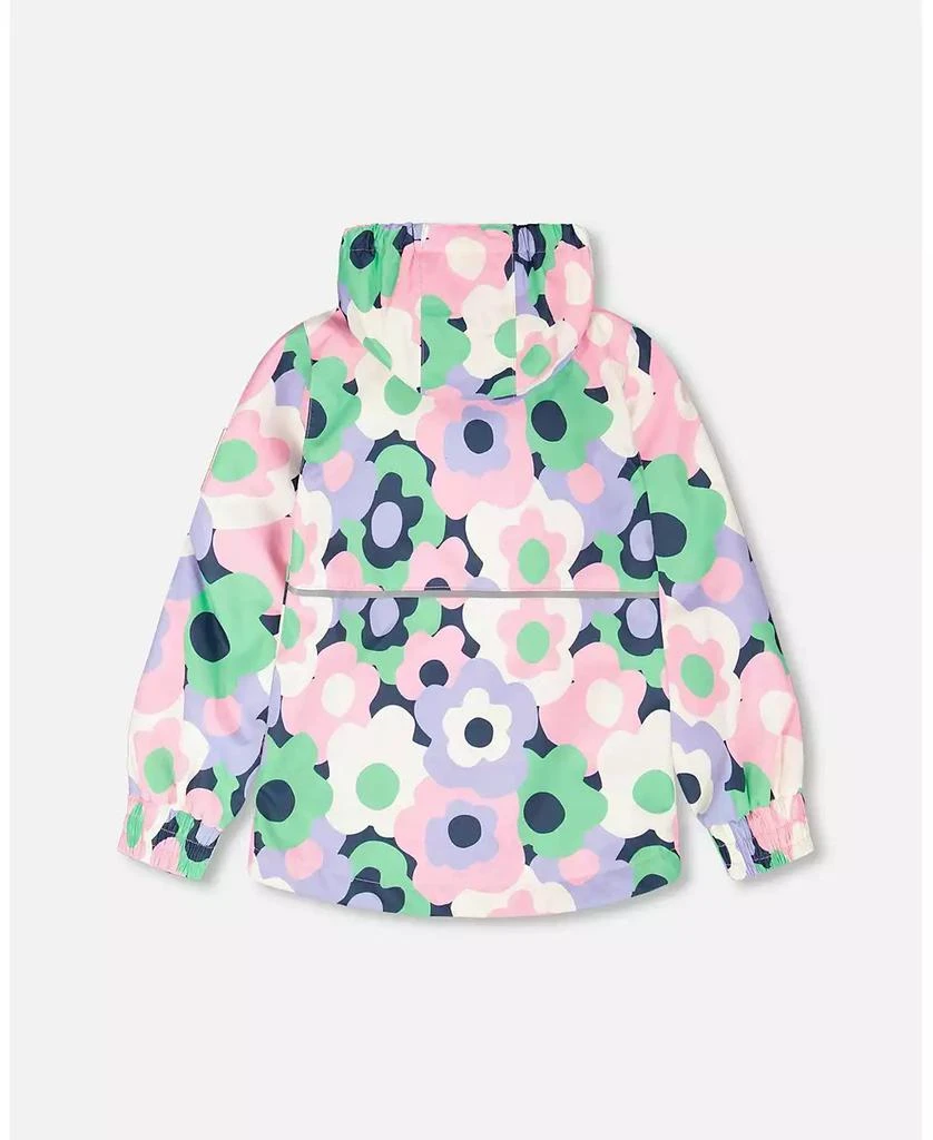 Deux par Deux Big Girls Two-Piece Mid-Season Outerwear Set Black Printed Flowers 4