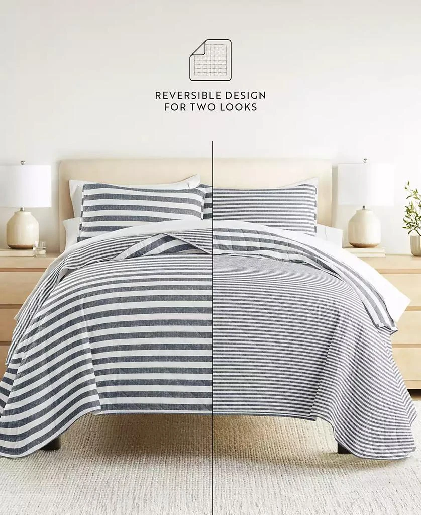 IENJOY HOME Classic Stripe Reversible 2-Pc. Quilt Set 3