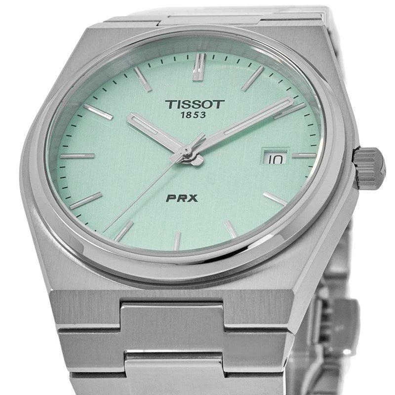 Tissot PRX Quartz Mint Green Dial Steel Men's Watch T137.410.11.091.01 2