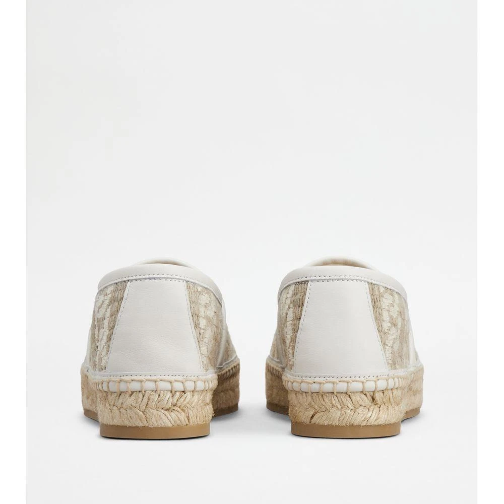 Tod's Kate Espadrilles in Canvas and Leather 3