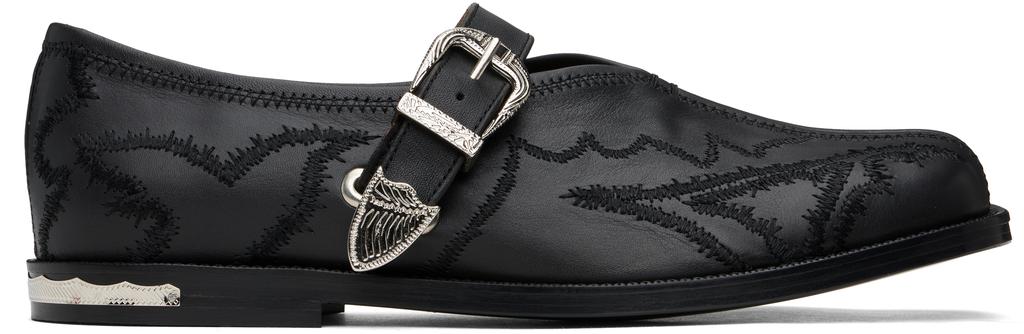 Toga Virilis Black Leather Loafers
