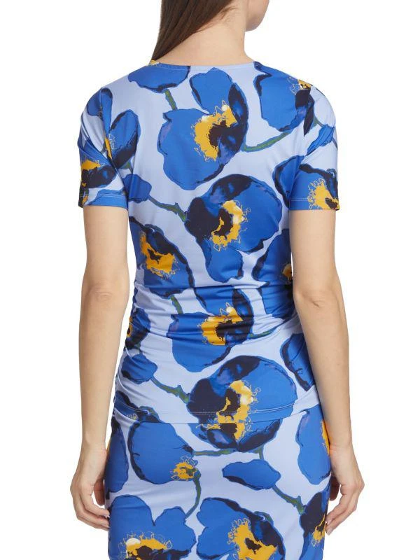 Carolina Herrera Ruched Poppy T-Shirt 2