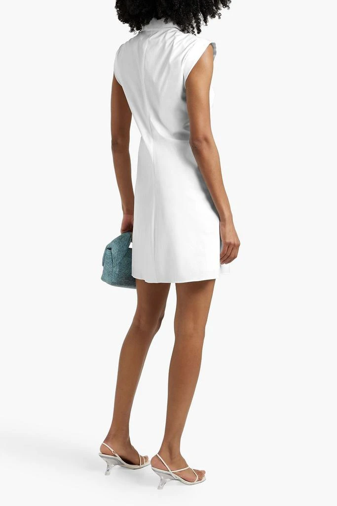 VERONICA BEARD Talulah ruched cotton-blend poplin mini shirt dress 3