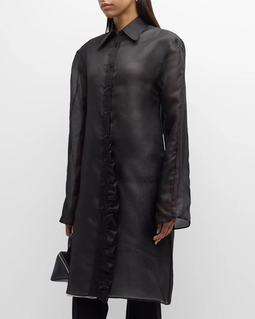 BITE Studios Radieux Ruffle Silk Organza Midi Shirtdress 2