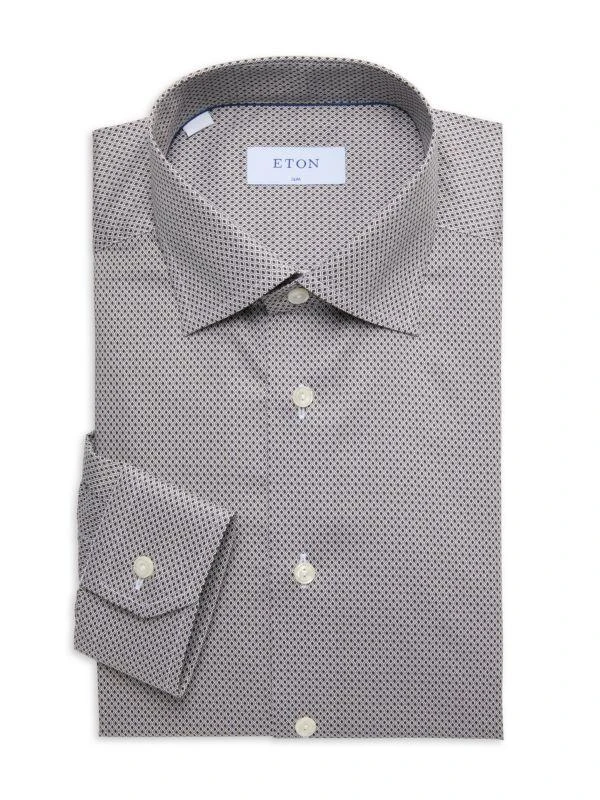 Eton Slim Fit Geometric Print Dress Shirt 1