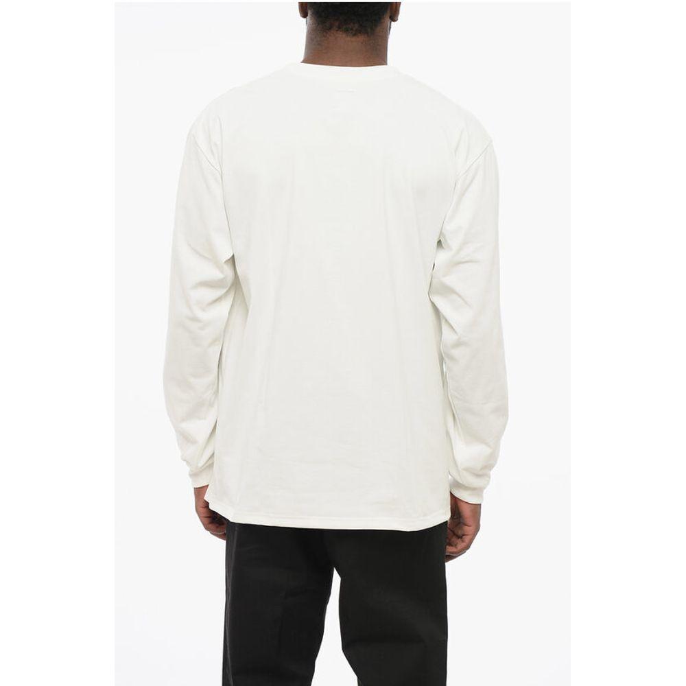 Needles Long Sleeved Crew-neck T-Shirt with Breast Pocket and Men's Butter