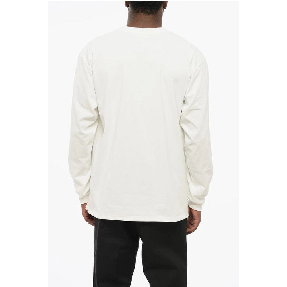 Needles Long Sleeved Crew-neck T-Shirt with Breast Pocket and Men's Butter 2