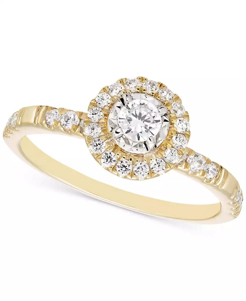 Macy's Diamond Halo Ring (1/2 ct. t.w.) in 14k Gold 1